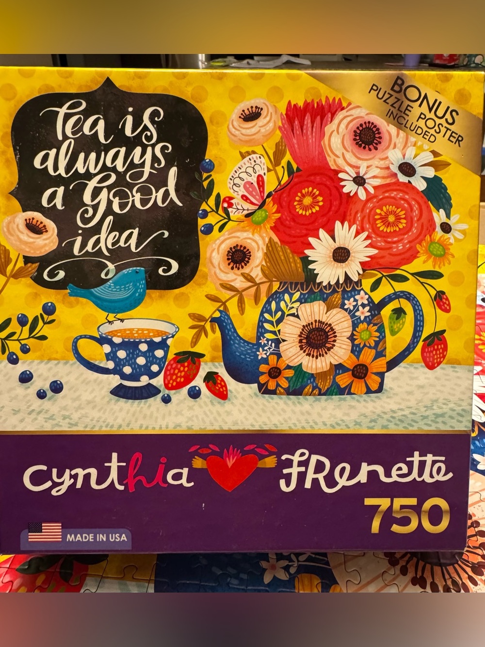 Springtime Tea 750pc Puzzle. - Picture 2 of 13